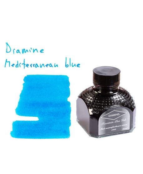 Diamine MEDITERRANEAN BLUE (Bouteille d'encre 80 ml)