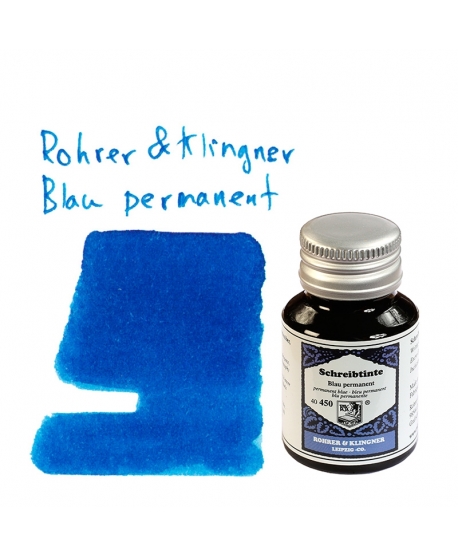 Rohrer & Klingner BLAU PERMANENT (50 ml bottle of ink)